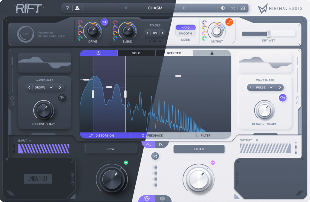 Rift 2.0 is a multi-effect plugin. Create animated soundscapes with advanced modulation and effects, Source: Minimal Audio