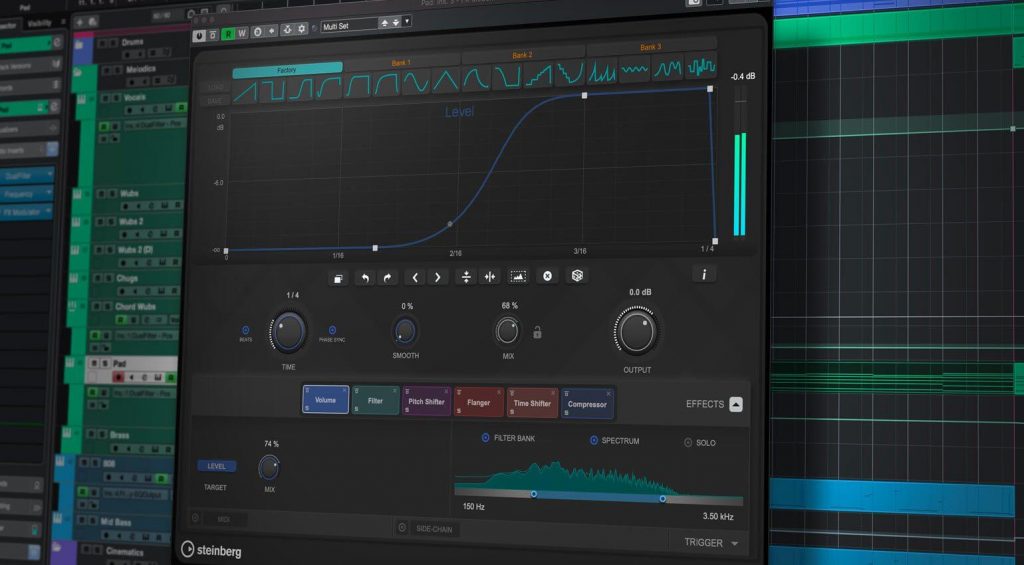 FX Modulator features a range of effect modules and an envelope editor.