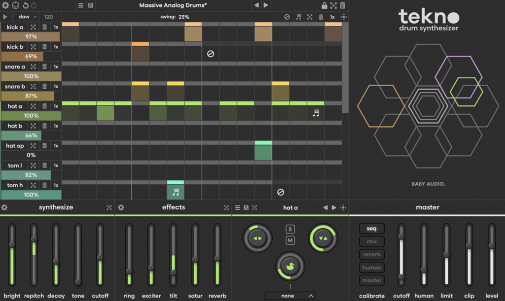 Baby Audio update Tekno drum synth